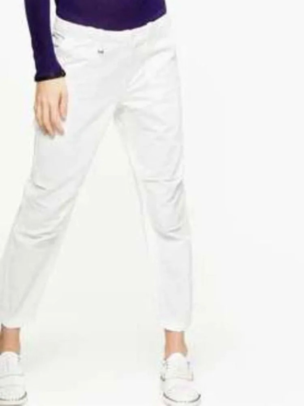 Zadig & Voltaire Palma Grunge Women’s Utility Crop Pants in Off White Size Small - Picture 2 of 11